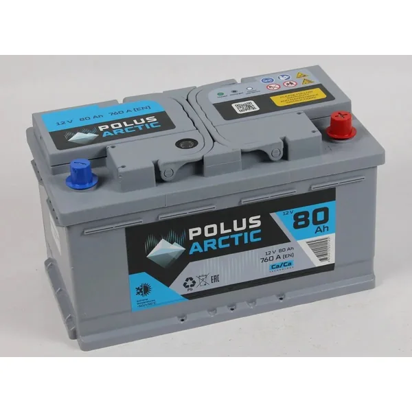 Аккумулятор POLUS ARCTIC 80 Ач 760 А (EN), обратная полярность, LN4