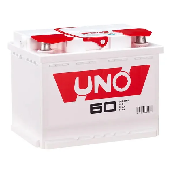 Аккумулятор UNO 60 Ач 510 А (EN), обратная полярность, LN2