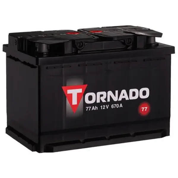 Аккумулятор TORNADO 77 Ач 540 А (EN), прямая полярность, LN3