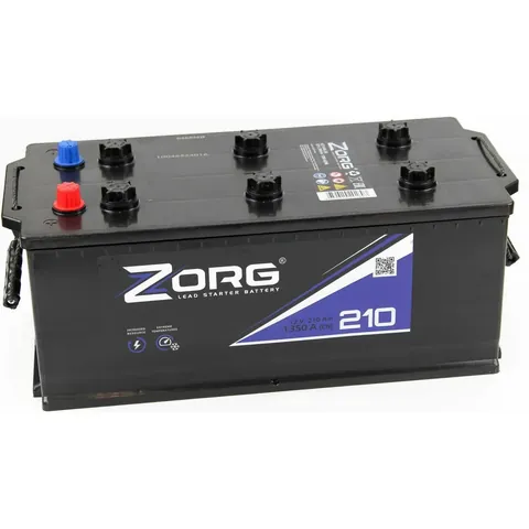 Аккумулятор ZORG 210 Ач 1350 А (EN), обратная полярность, 6ST-200