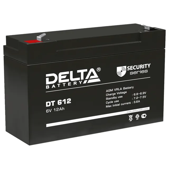 Аккумулятор DELTA 12 Ач, 151x50x100