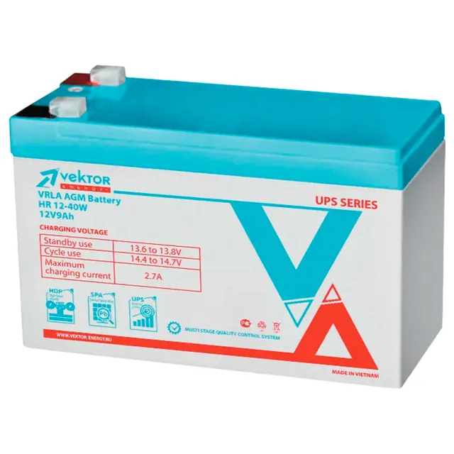 Аккумулятор VEKTOR HR 9 Ач, 151x65x94