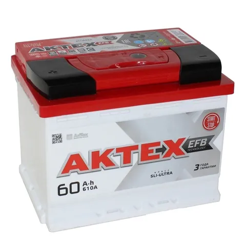 Аккумулятор АКТЕХ 60 Ач 610 А (EN), обратная полярность, LN2