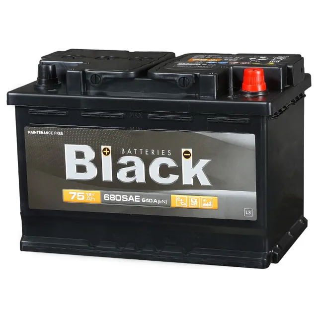 Аккумулятор BLACK 75 Ач 640 А (EN), обратная полярность, LN3