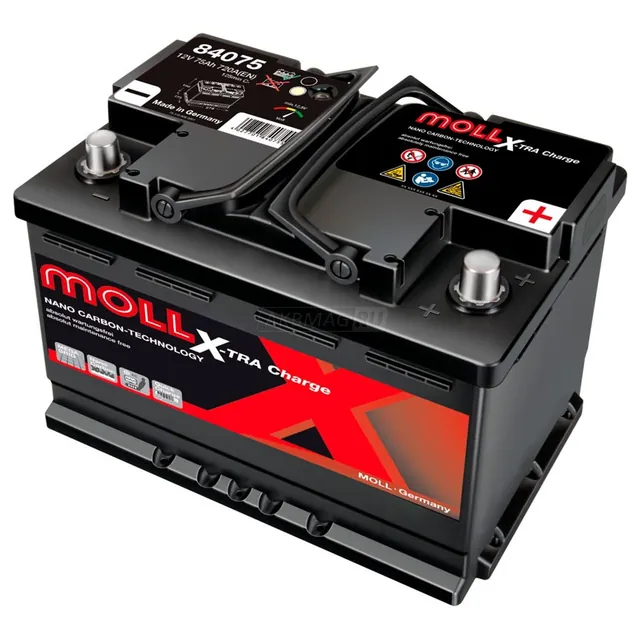 Аккумулятор MOLL XTRA CHARGE 75 Ач 720 А (EN), обратная полярность, LN3