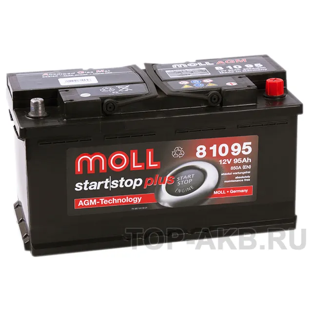 Аккумулятор MOLL 95 Ач 850 А (EN), обратная полярность, LN5