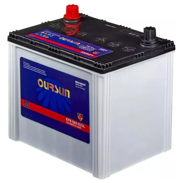 Аккумулятор OURSUN Q85-D23L 70 Ач 660 А (EN), обратная полярность