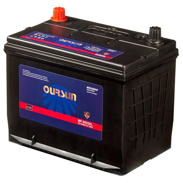 Аккумулятор OURSUN 70 Ач 620 А (EN), прямая полярность, D26