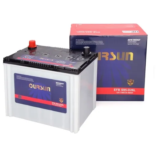 Аккумулятор OURSUN 80 Ач 680 А (EN), обратная полярность, D26