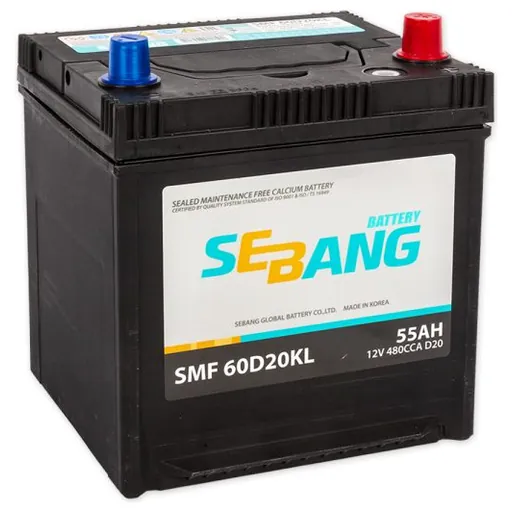Аккумулятор SEBANG 55 Ач 480 А (EN), обратная полярность, D20