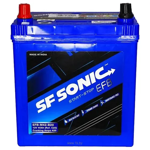 Аккумулятор SF SONIC EFB-M42-B20R 40 Ач 400 А (EN), прямая полярность, B20