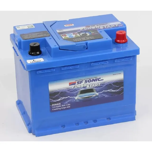 Аккумулятор SF SONIC 62 Ач 600 А (EN), обратная полярность, LN2