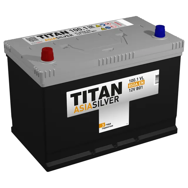 Аккумулятор TITAN Asia Silver 100 Ач 850 А (EN), прямая полярность, D31