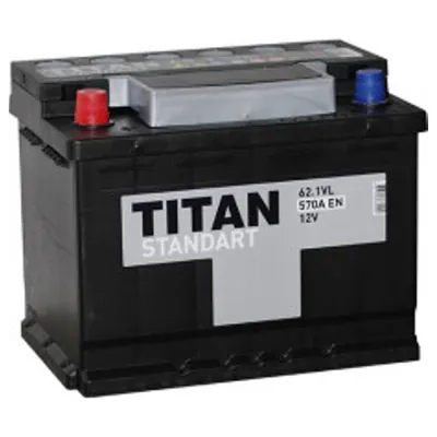 Аккумулятор TITAN Standart 62 Ач 560 А (EN), прямая полярность, LN2