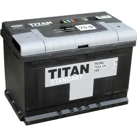 Аккумулятор TITAN Standart 75 Ач 650 А (EN), обратная полярность, LN3