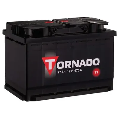 Аккумулятор TORNADO 77 Ач 540 А (EN), прямая полярность, LN3