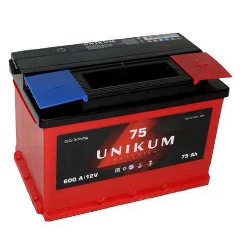 Аккумулятор UNIKUM 75 Ач 600 А (EN), обратная полярность, LN3