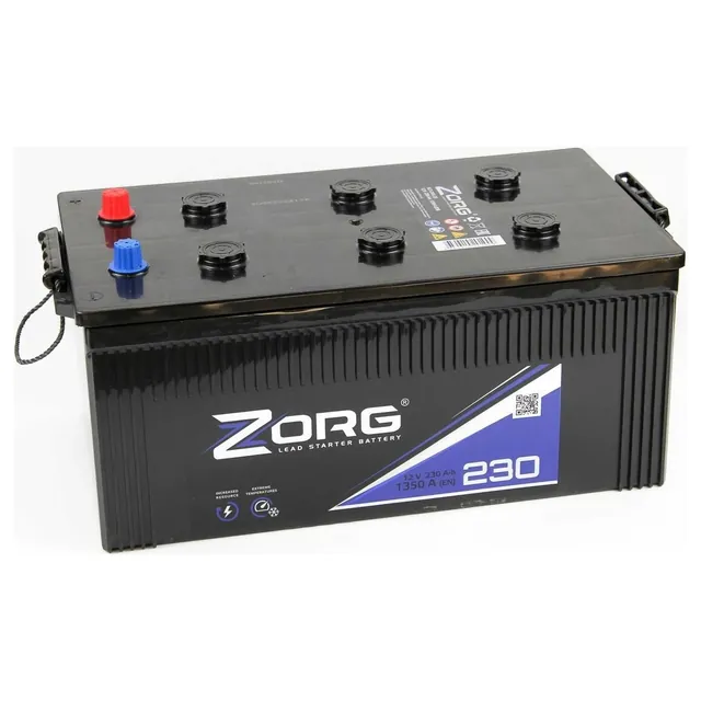 Аккумулятор ZORG 230 Ач 1250 А (EN), обратная полярность, 6ST-232