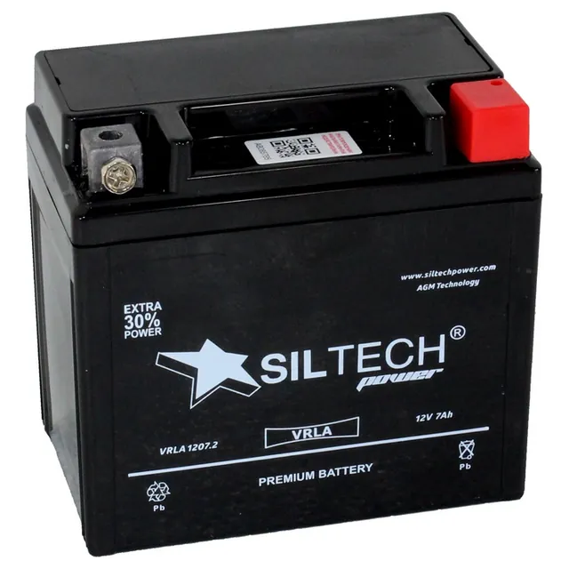 Аккумулятор SILTECH 7 Ач 140 А (EN), обратная полярность, YTZ7S