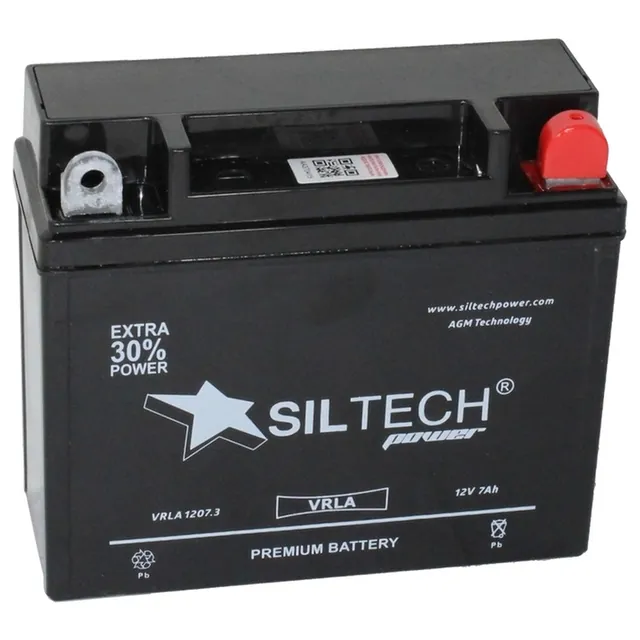 Аккумулятор SILTECH 7 Ач 110 А, обратная полярность, YTX7L